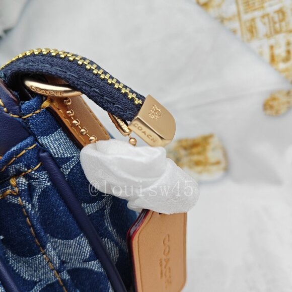 Coach Ashton In Signature Denim Shoulder Bag - Picture 5 of 10